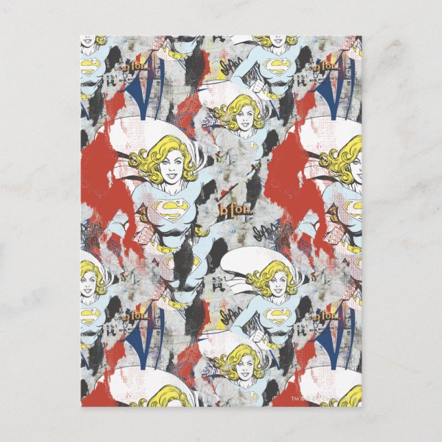 Postal Patrón de Caperos de Comic de Supergirl 5 (Anverso)