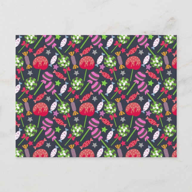 Postal Patrón de caramelos | Patrón de las lolias | lango (Anverso)