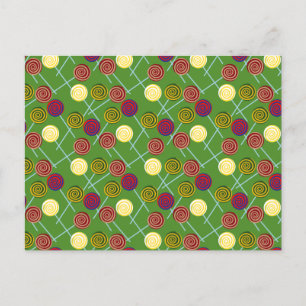 Postal Patrón de caramelos Patrón de las lolias lango