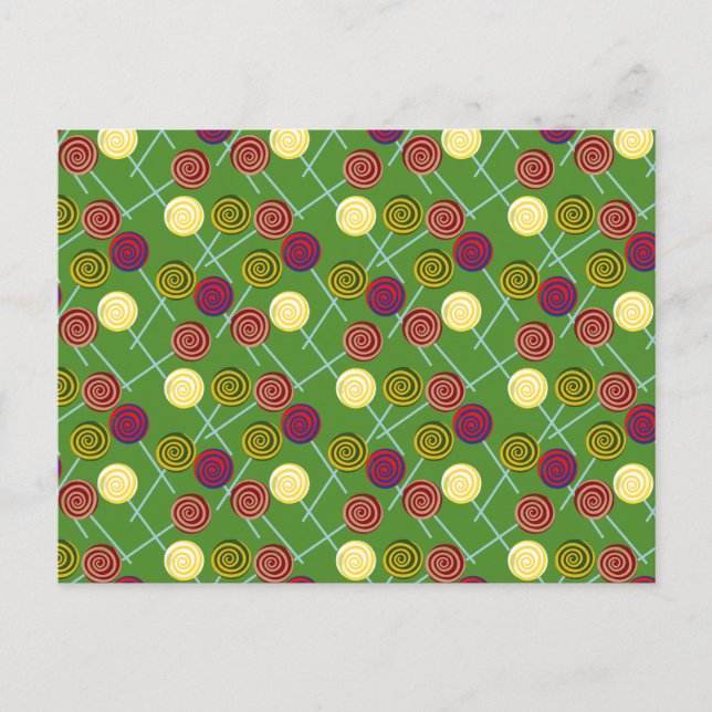 Postal Patrón de caramelos | Patrón de las lolias | lango (Anverso)