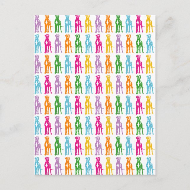 Postal Patrón de castigos del arco iris (Anverso)