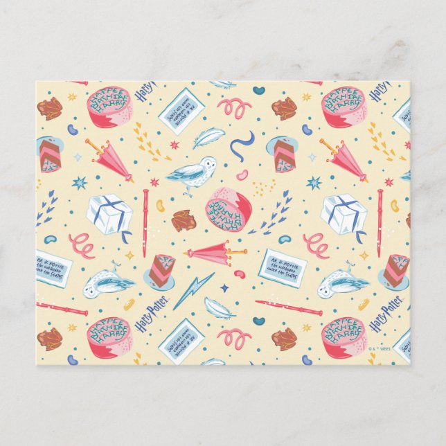 Postal Patrón de Celebración de Cumpleaños de HARRY POTTE (Anverso)