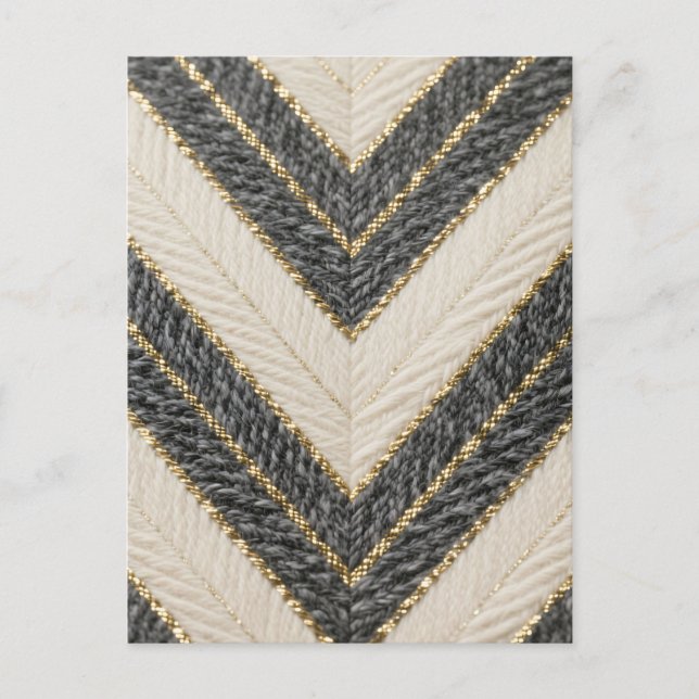 Postal Patrón de Chevron Zigzag Glam (Anverso)