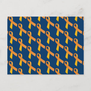 Postal Patrón de cintas de naranja con mosaico