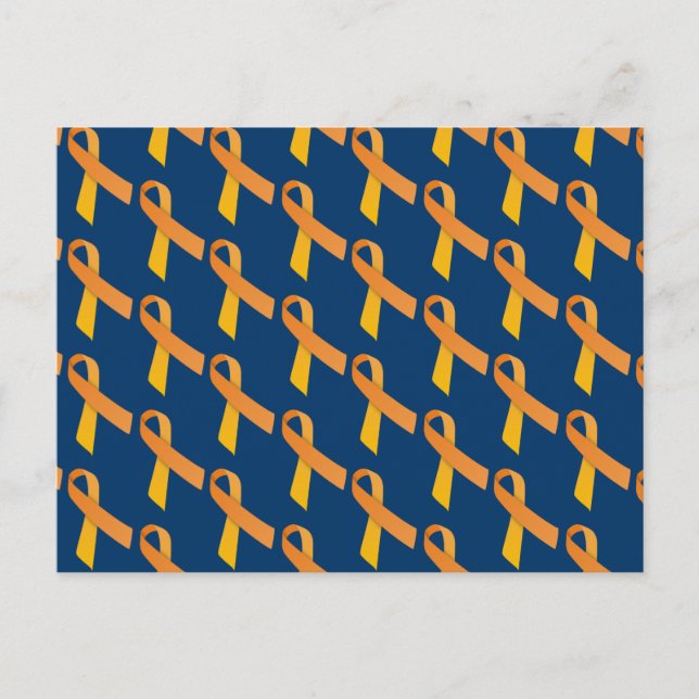 Postal Patrón de cintas de naranja con mosaico (Anverso)