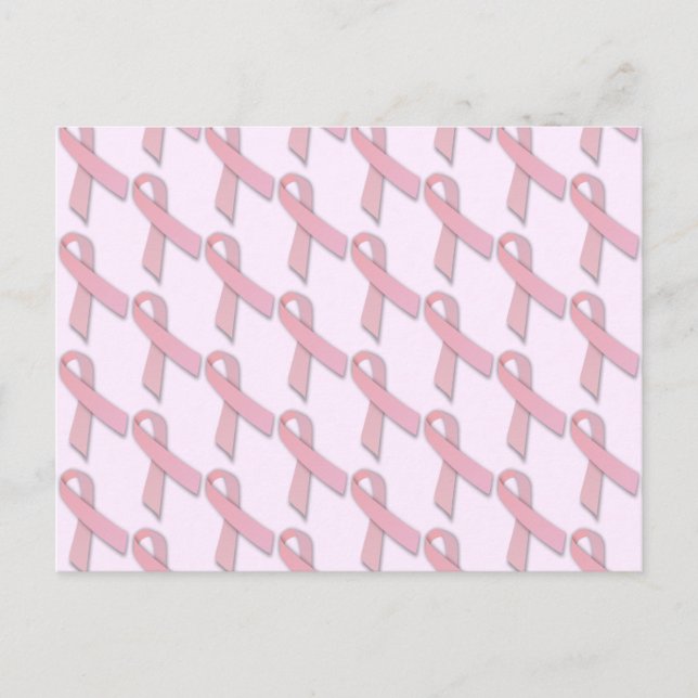 Postal Patrón de cintas rosadas con mosaico (Anverso)
