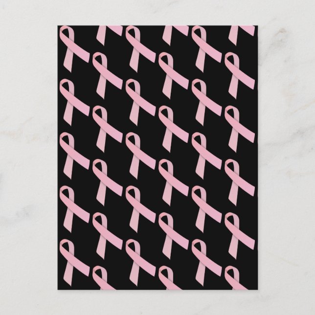 Postal Patrón de cintas rosadas con mosaico (Anverso)