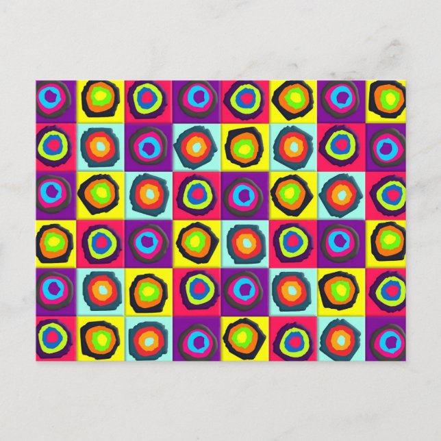 Postal patrón de círculos (Anverso)