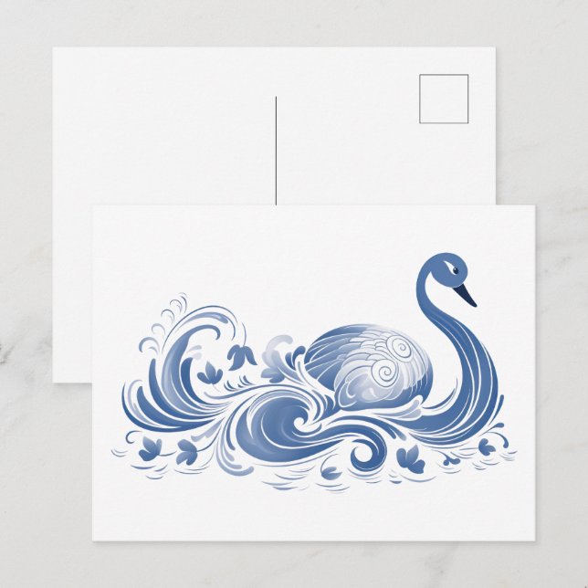 Postal Patrón de cisne (Anverso / Reverso)