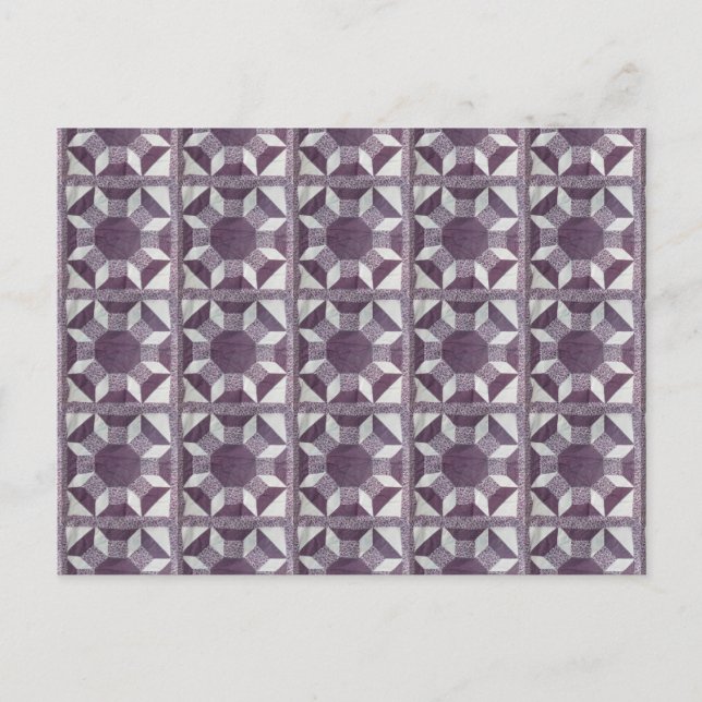 Postal - Patrón de Colcha Morado (Anverso)