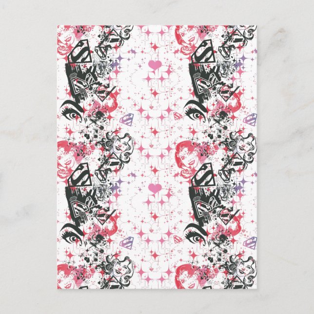 Postal Patrón de Collage de superchica