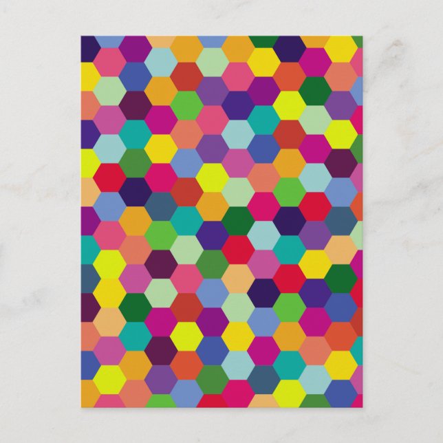 Postal Patrón de color moderno - Hipster de primavera de  (Anverso)