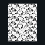 Postal Patrón de cómics clásicos de Snoopy<br><div class="desc">Echa un vistazo a este diseño súper lindo que presenta a Snoopy en muchas poses patrón.</div>