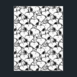 Postal Patrón de cómics clásicos de Snoopy<br><div class="desc">Echa un vistazo a este diseño súper lindo que presenta a Snoopy en muchas poses patrón.</div>