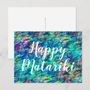 Postal Patrón de concha de abulón Paua de Nueva Zelanda 1