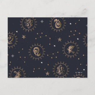 Postal Patrón de constelación de Hogwarts House Escudos