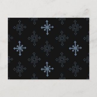 Postal Patrón de contorno de copo de nieve, inspirado en