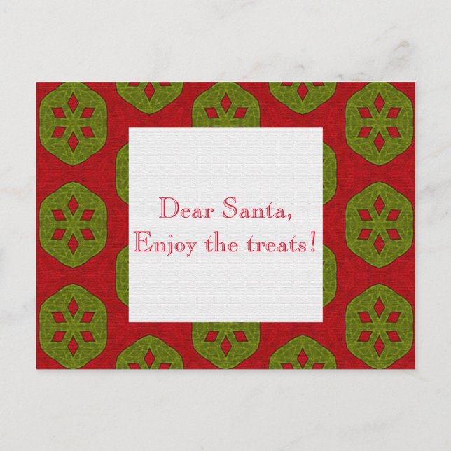 Postal Patrón de cookie de navidades (Reverso)