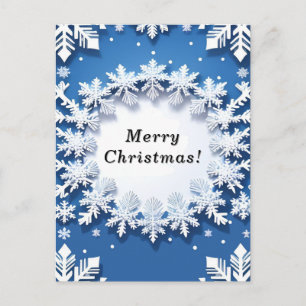 Postal Patrón de copo de nieve de Navidad