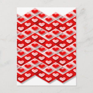 Postal Patrón de corazón de amor