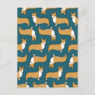 Postal Patrón de Corgis galés de Pembroke