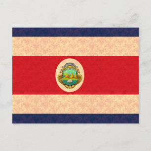 Postal Patrón de cosecha Bandera de Costa Rica