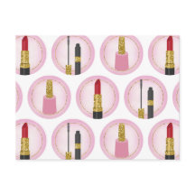 Patrón de cosméticos de maquillaje rosa Cosmetolog