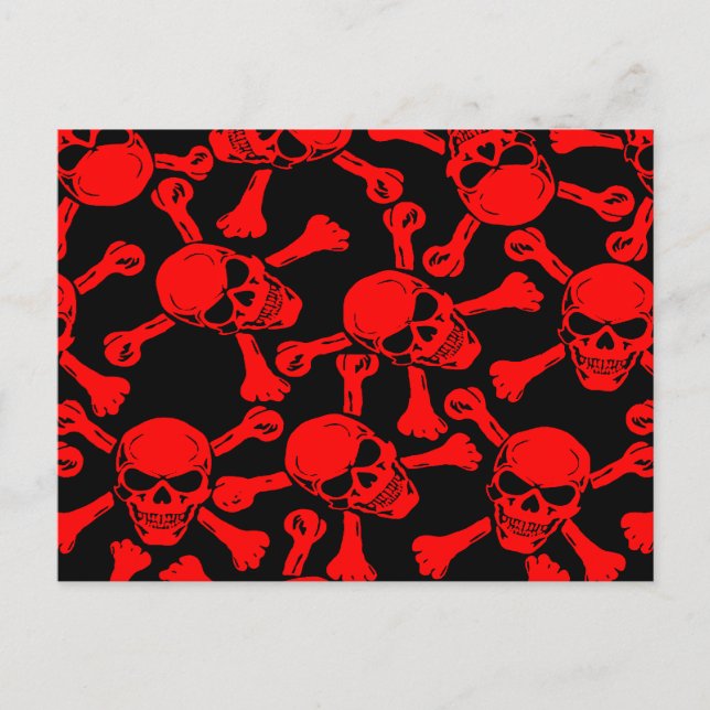 POSTAL PATRÓN DE CROSSBONES DE HABILIDADES GÓTICAS (Anverso)