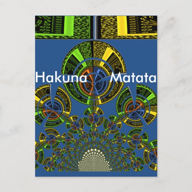 Postal Patrón de cultura tribal de masái africana de últi (Anverso)
