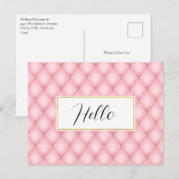 Patrón de diamante acolchado rosa de lujo