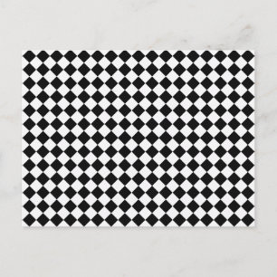 Postal Patrón de diamante blanco y negro de Shirley Taylo
