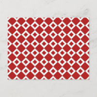 Patrón de diamante rojo y blanco