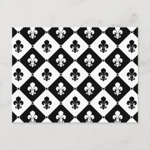 Postal Patrón de Diamond Fleur De Lis