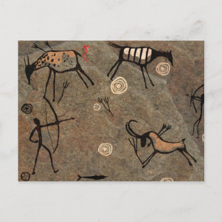 Postal Patrón de dibujo de cueva