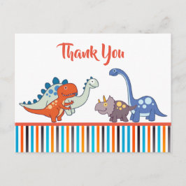 Postal Patrón de dinosaurios de bebé lindo Personalizado 