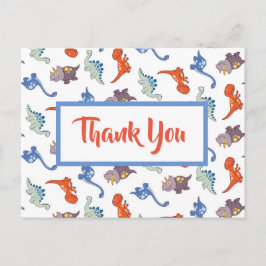 Postal Patrón de dinosaurios de bebé lindo Personalizado