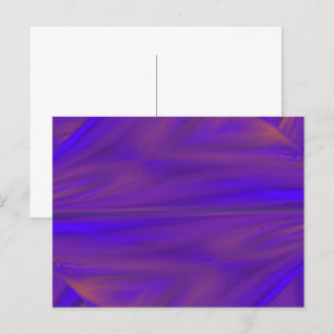Postal Patrón de diseño abstracto azul naranja y púrpura
