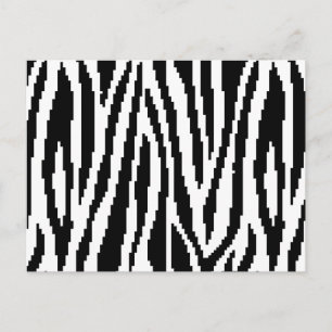 Postal Patrón de diseño de impresión de cebra de 8 bits