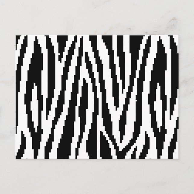 Postal Patrón de diseño de impresión de cebra de 8 bits (Anverso)