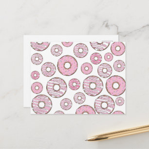 Postal Patrón De Donuts, Donuts Rosados, Espolvorines