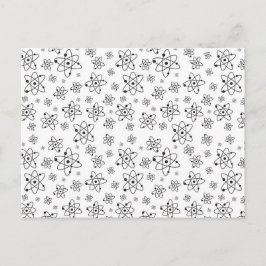 Postal Patrón de edad atómica retro de átomos