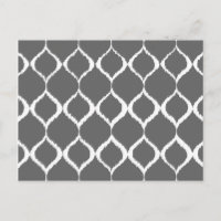 Patrón de estampado tribal geométrico ikat gris ca
