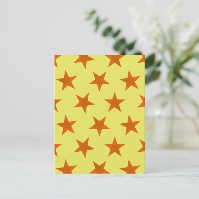 Postal Patrón de Estrellas Doradas 4 (Anverso de pie)