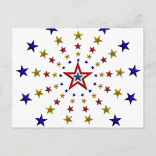 Postal Patrón de estrellas patrióticas