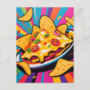 Postal Patrón de Explosión de Nachos con Queso