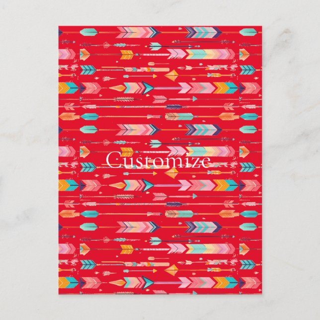 Postal Patrón de flecha multicolor Thunder_Cove (Anverso)