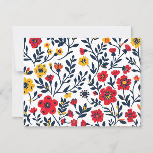Postal Patrón de flor