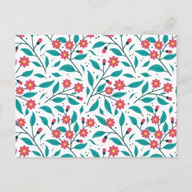 Postal Patrón de flor (Anverso)
