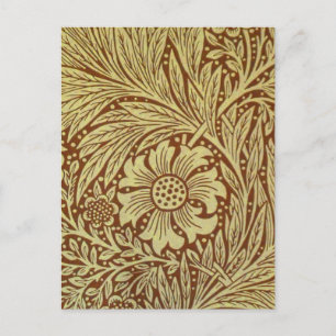 Postal Patrón de Flor Antigua Marigold de William Morris