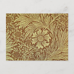Postal Patrón de Flor Antigua Marigold de William Morris